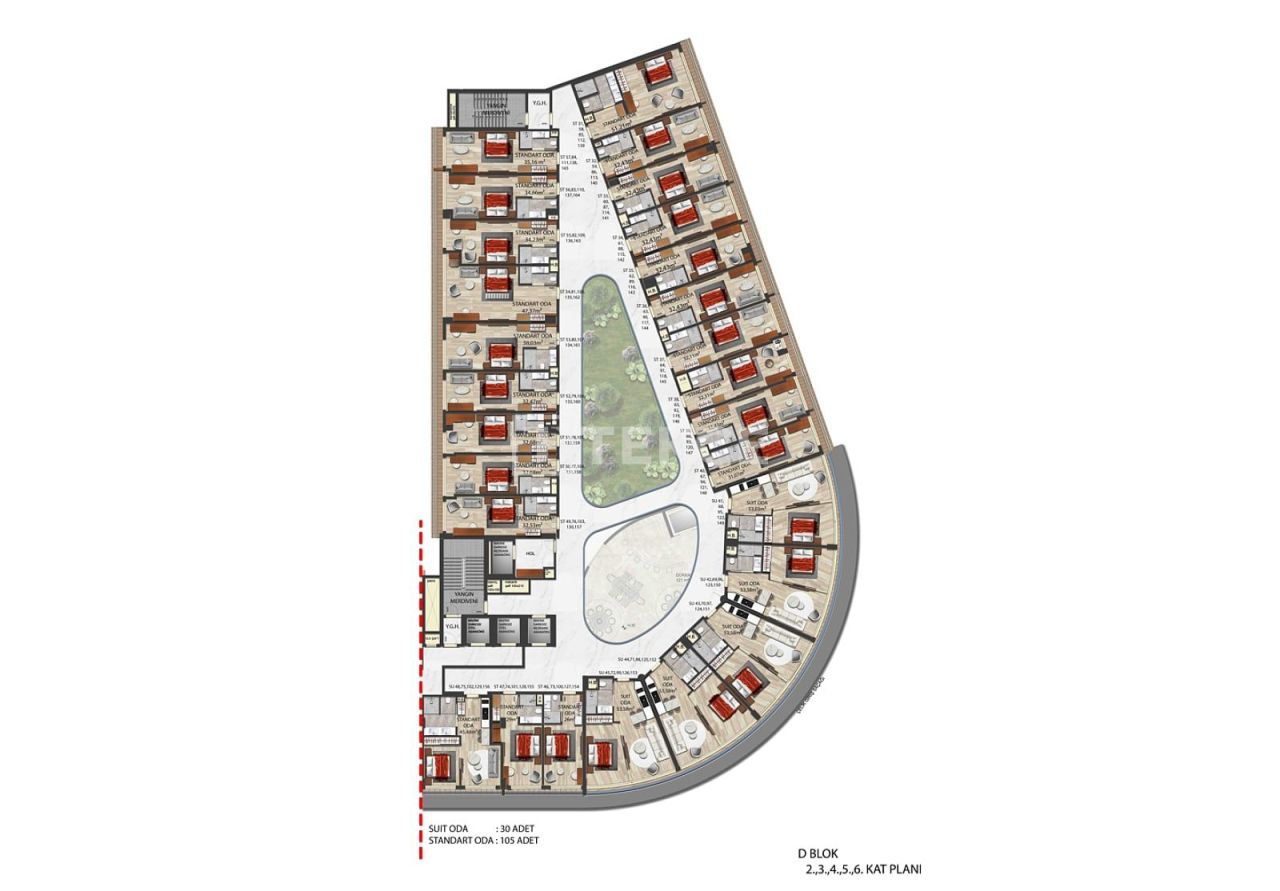 Апартаменты в Анталии, Турция, 60 м² - фото 14