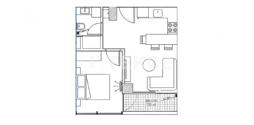 Апартаменты в Анталии, Турция, 55 м² - фото 14