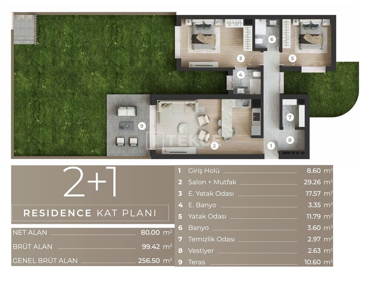 Апартаменты в Чешме, Турция, 100 м² - фото 17