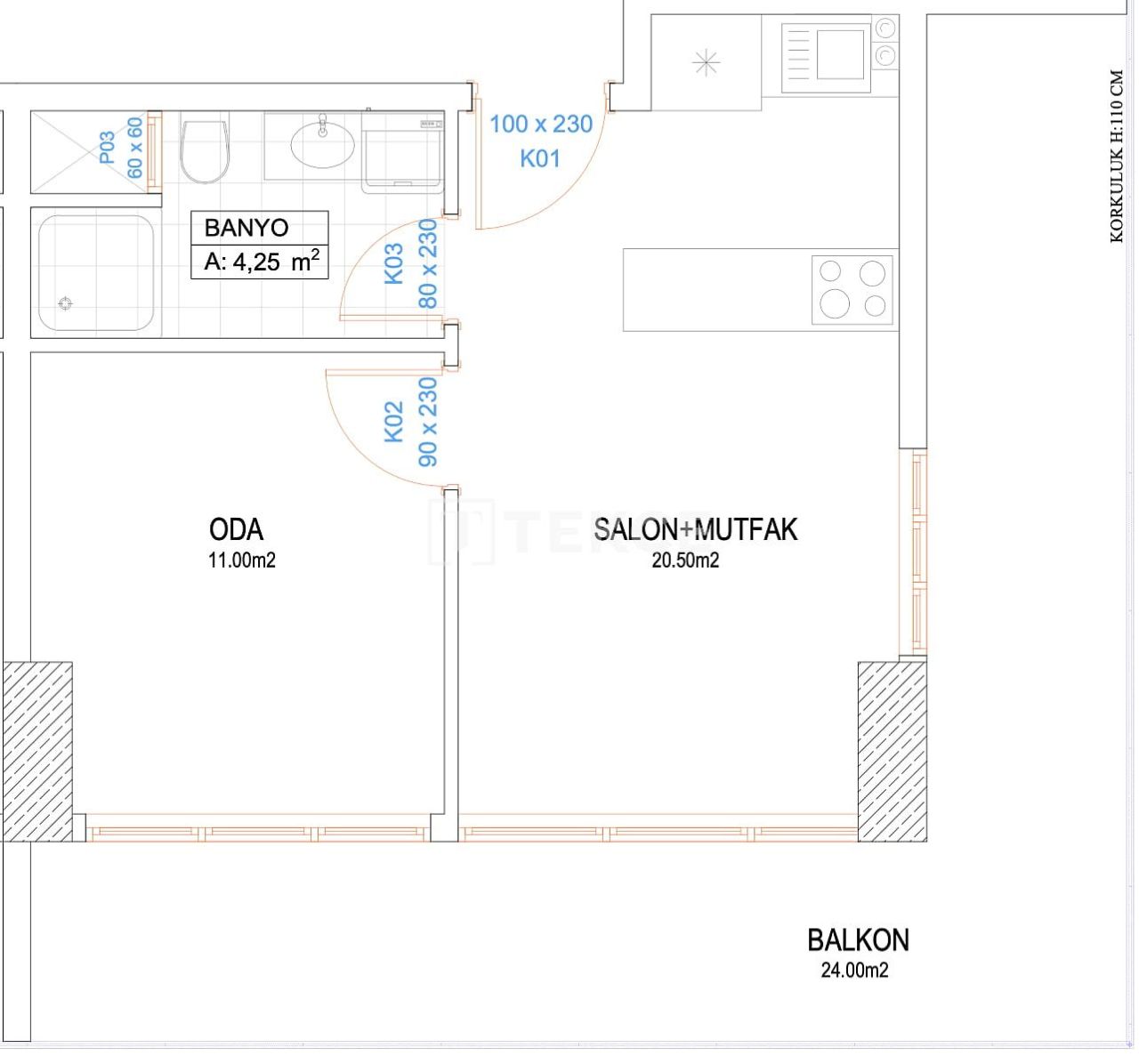 Апартаменты Буджа, Турция, 65 м² - фото 19