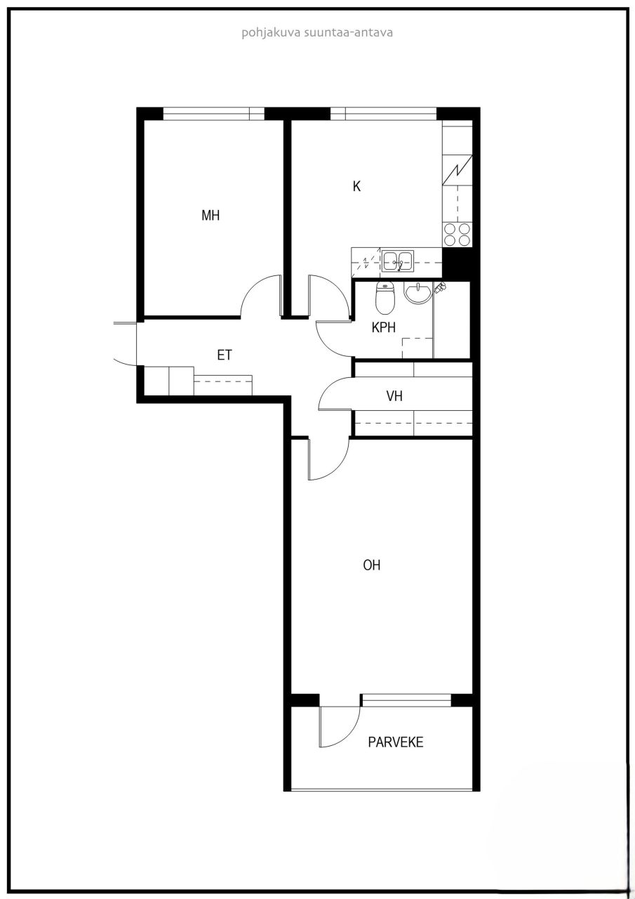 Квартира в Хейнола, Финляндия, 57.5 м² - фото 2