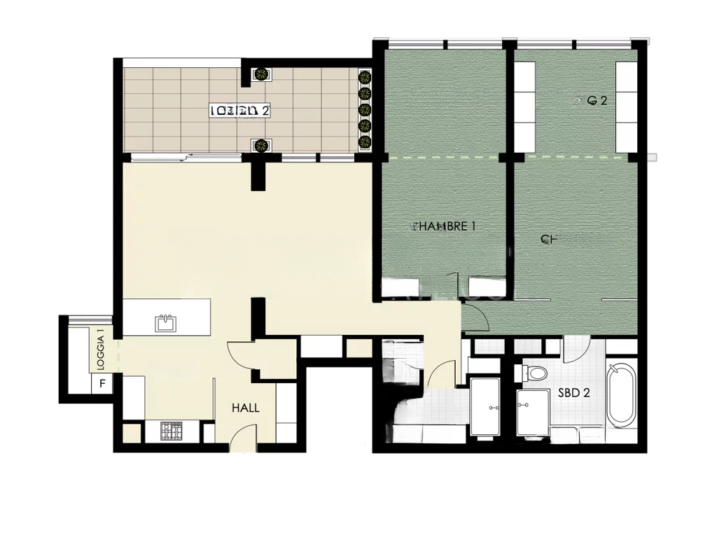 Квартира в Фонвьее, Монако, 159 м² - фото 11
