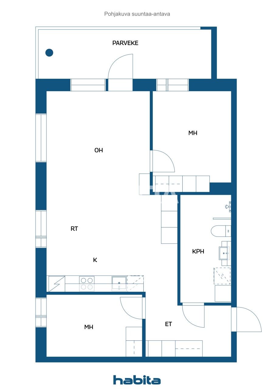 Апартаменты в Хельсинки, Финляндия, 68.5 м² - фото 2