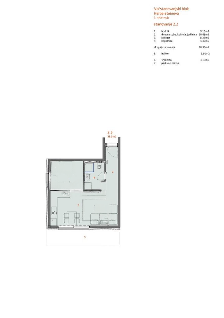 Квартира в Любляне, Словения, 48 м² - фото 8