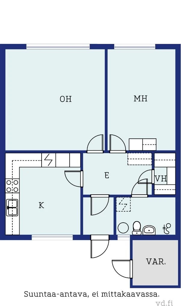 Таунхаус в Варкаусе, Финляндия, 56 м² - фото 2