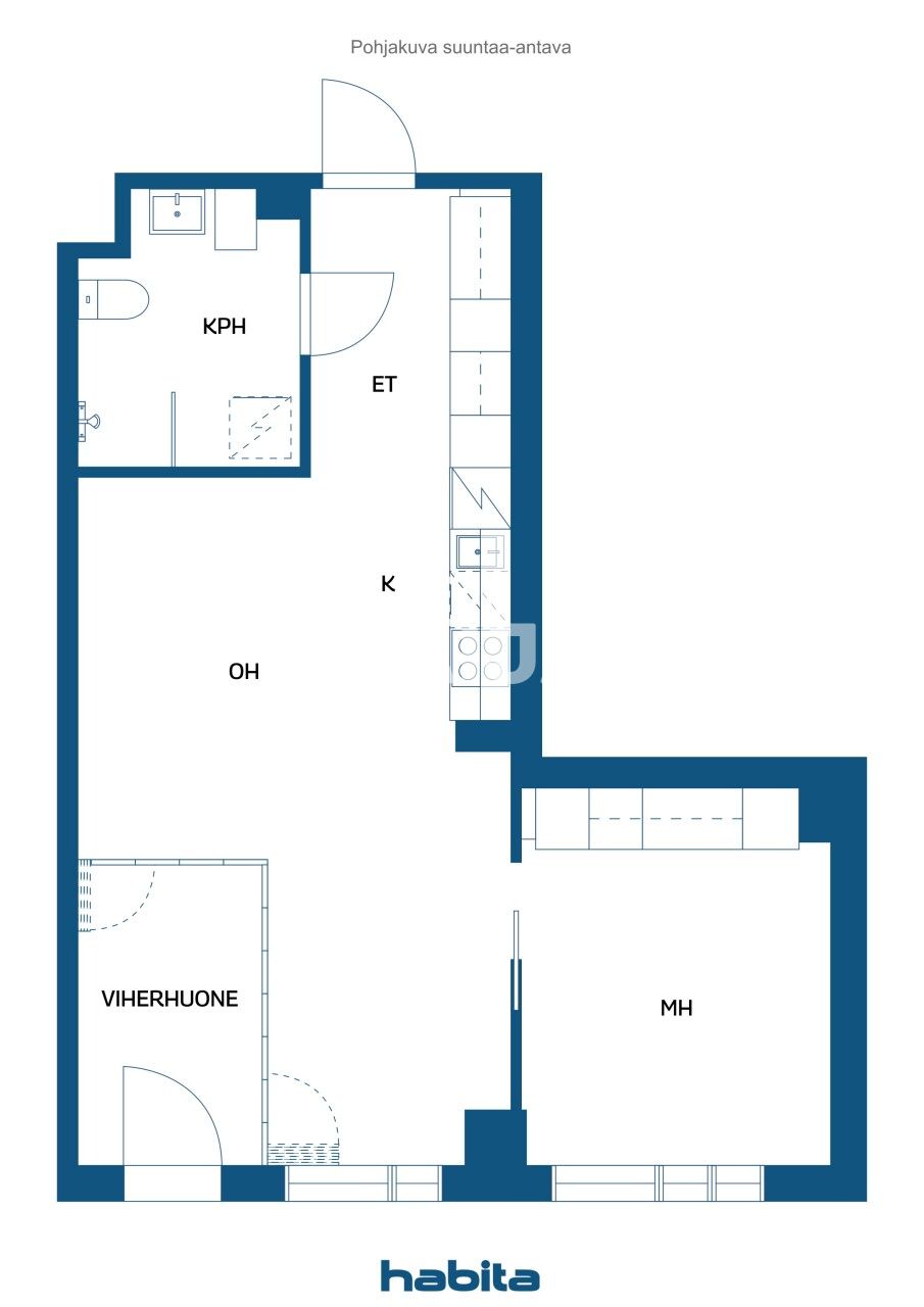 Апартаменты в Тампере, Финляндия, 43 м² - фото 2