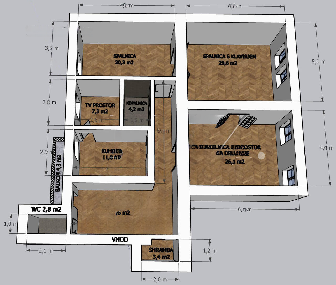 Квартира в Любляне, Словения, 158 м² - фото 15