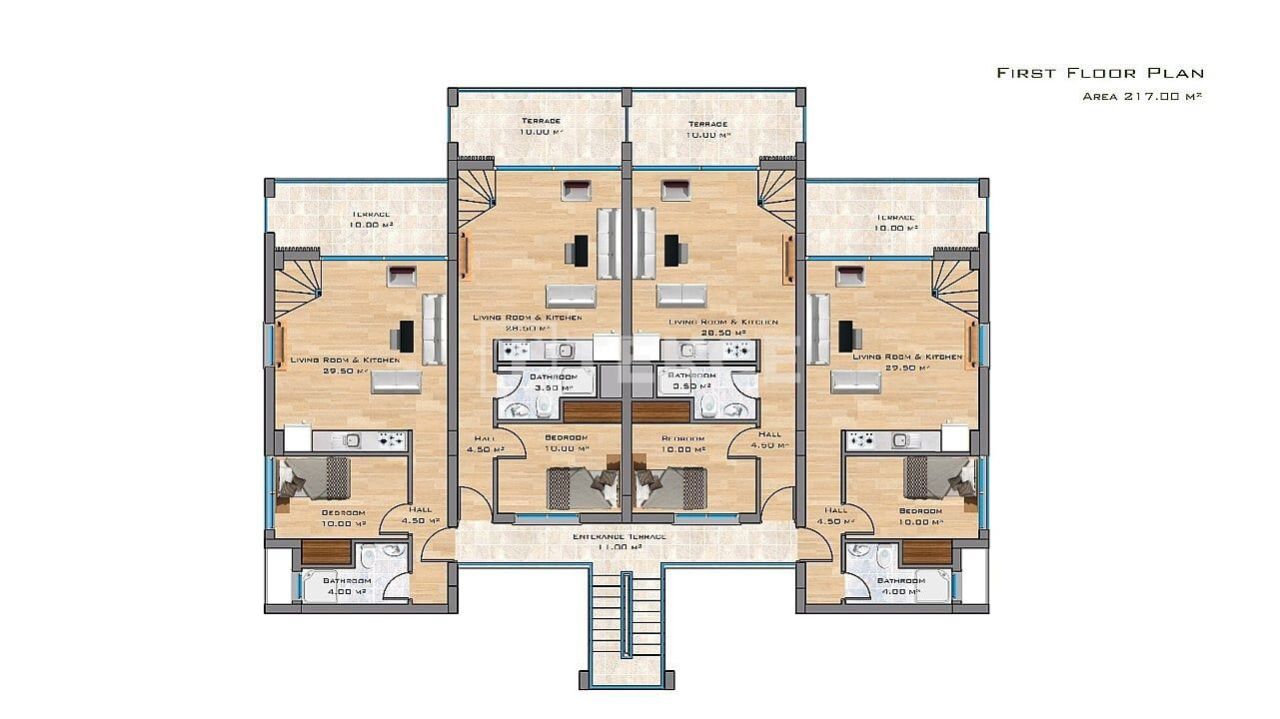 Апартаменты в Кирении, Кипр, 85 м² - фото 13