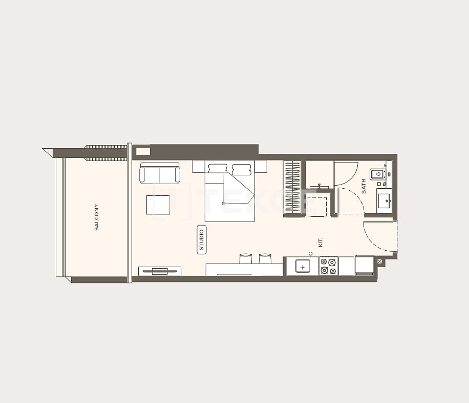 Апартаменты Аль-Джадаф, ОАЭ, 75 м² - фото 15