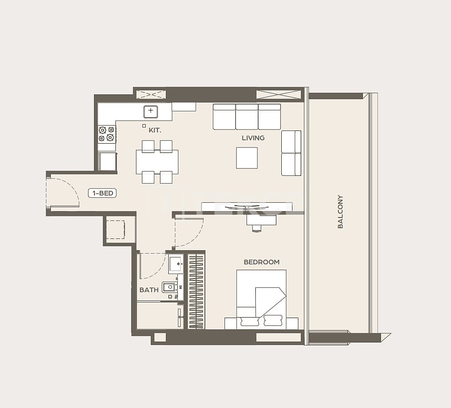 Апартаменты Аль-Джадаф, ОАЭ, 75 м² - фото 16