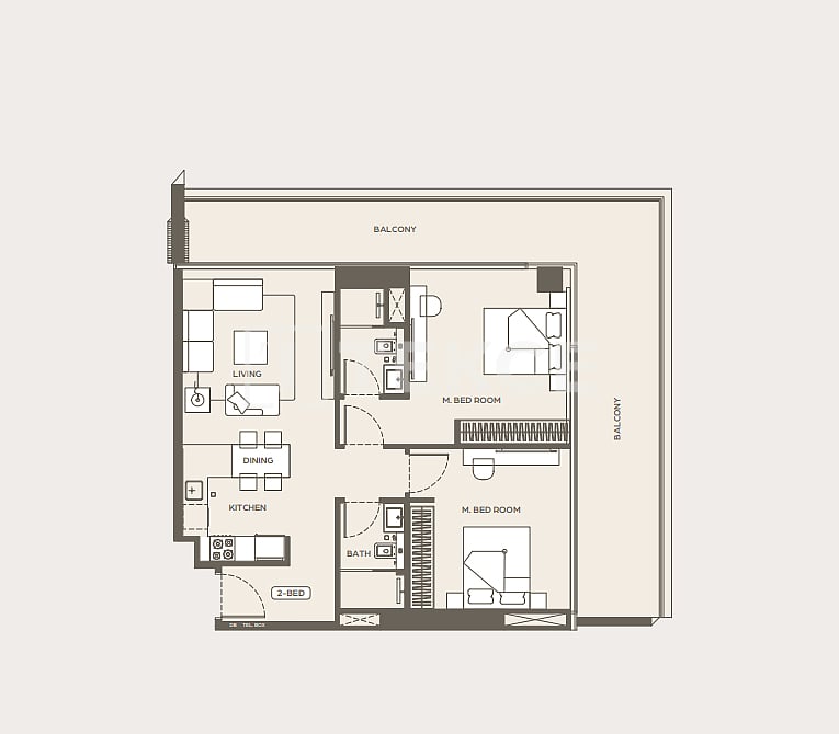 Апартаменты Аль-Джадаф, ОАЭ, 75 м² - фото 17