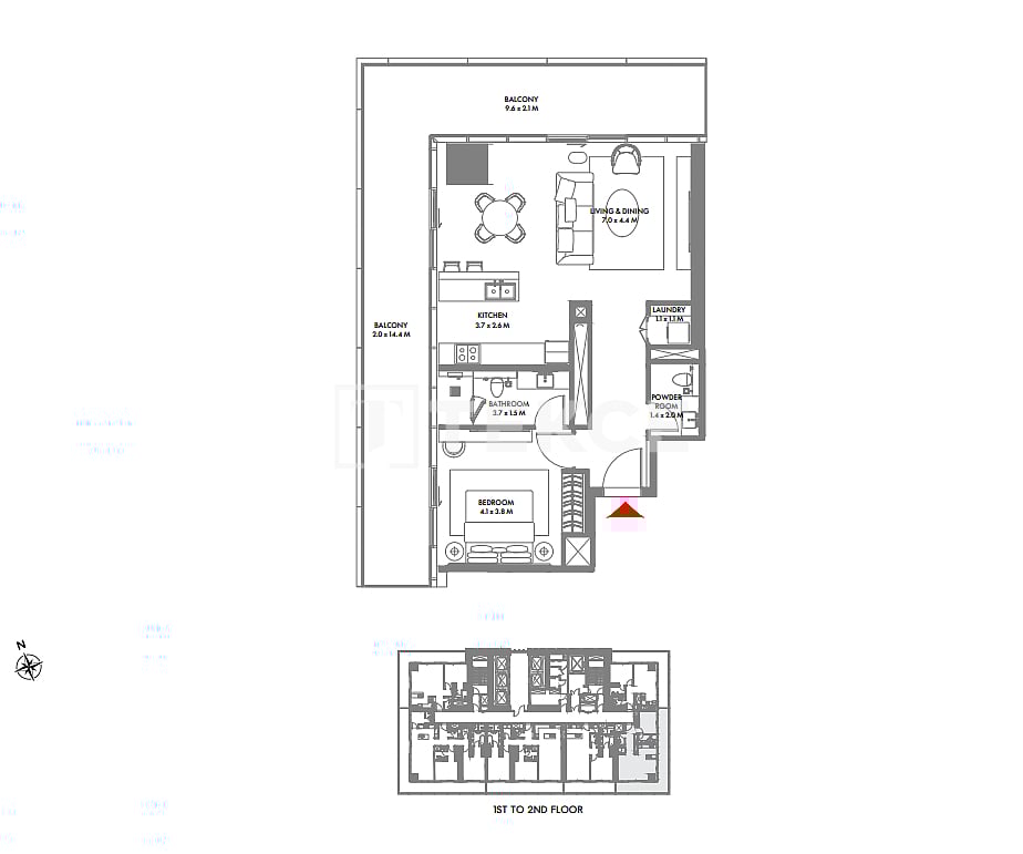 Апартаменты в Дубае, ОАЭ, 159 м² - фото 19