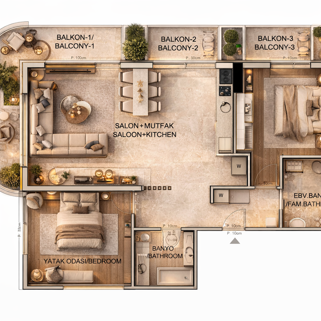 Апартаменты в Баре, Черногория, 100.59 м² - фото 11