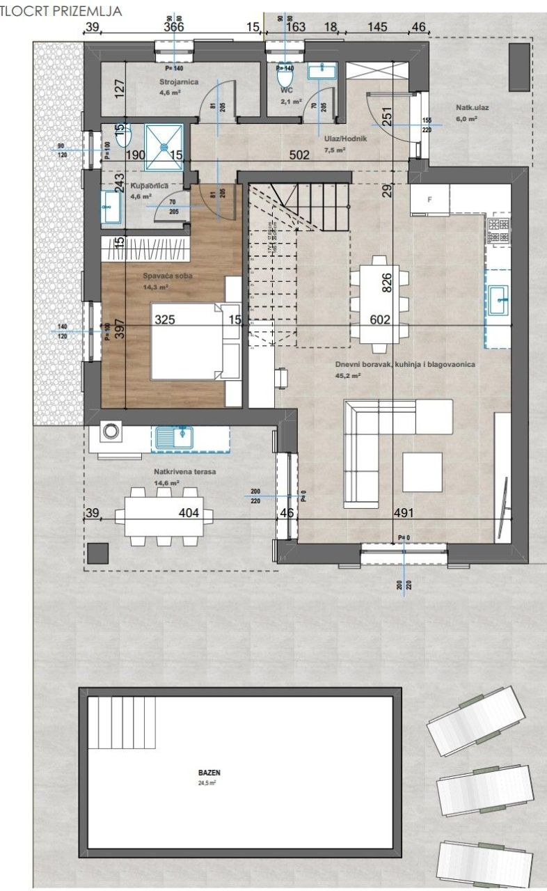 Дом Istria, Kanfanar, Хорватия, 156.6 м² - фото 9