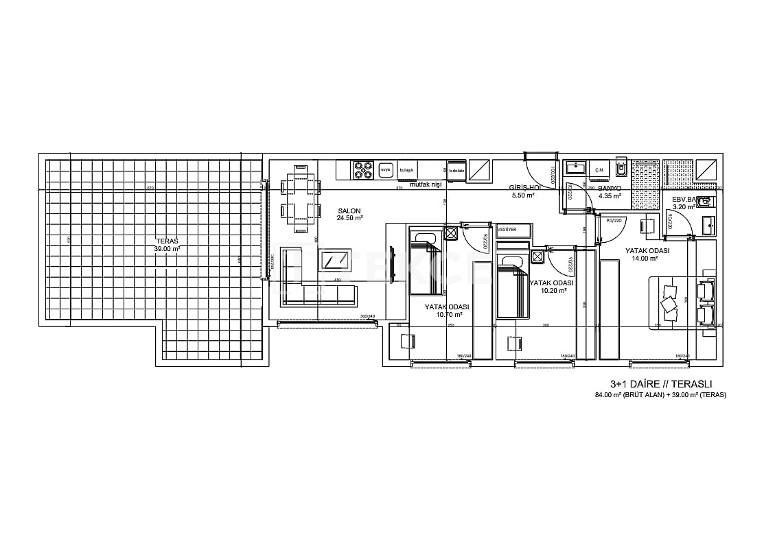 Апартаменты в Анталии, Турция, 48 м² - фото 18