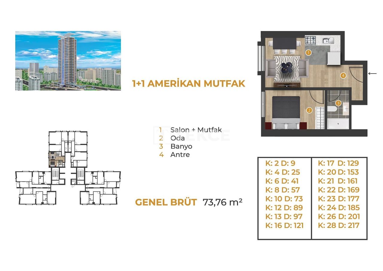 Апартаменты в Эсеньюрте, Турция, 95 м² - фото 15