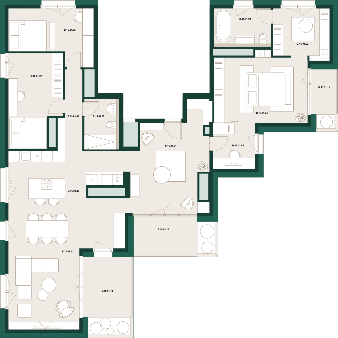 Пентхаус в Любляне, Словения, 203 м² - фото 10