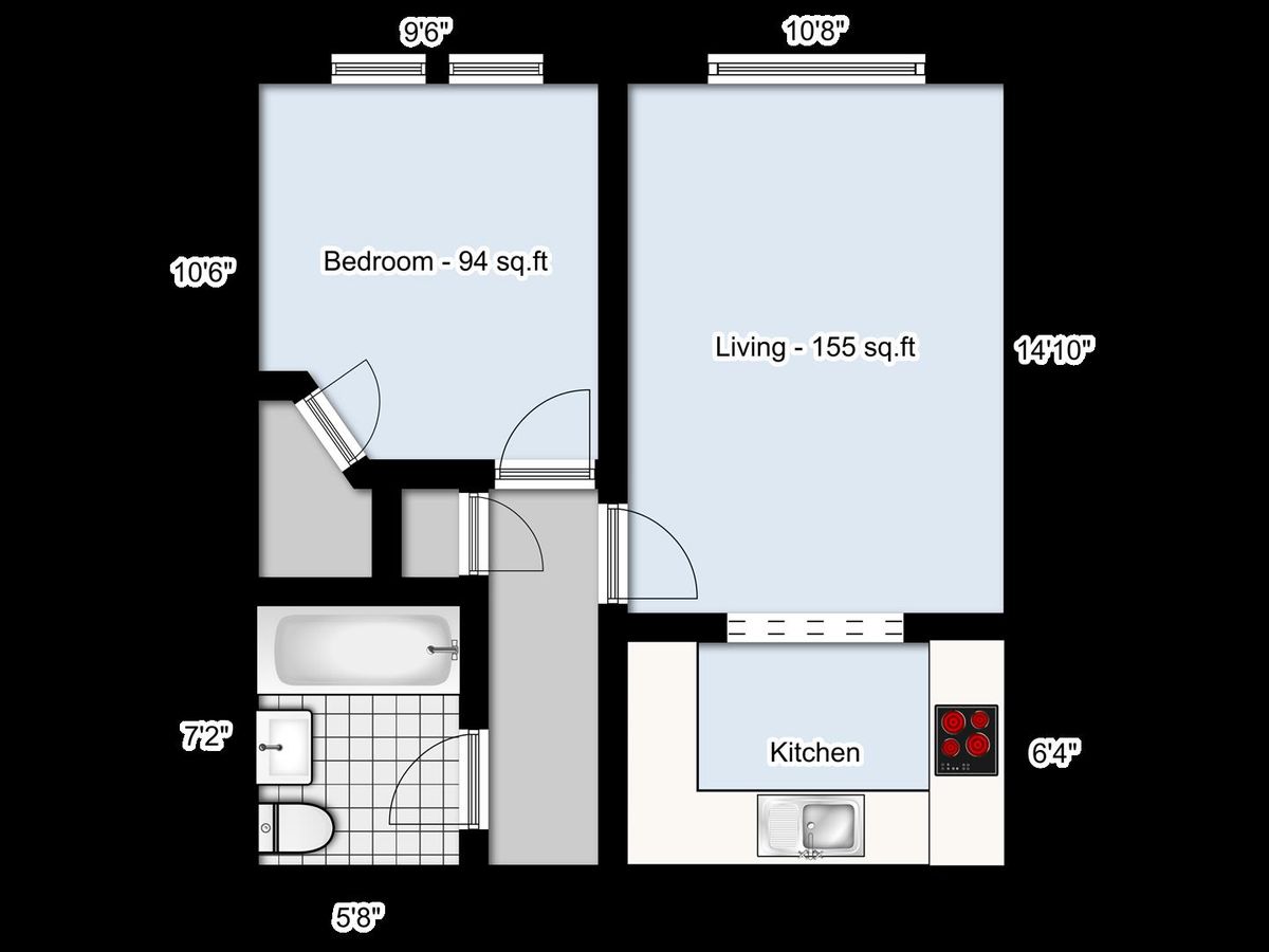 Квартира в Лондоне, Великобритания, 14 м² - фото 8
