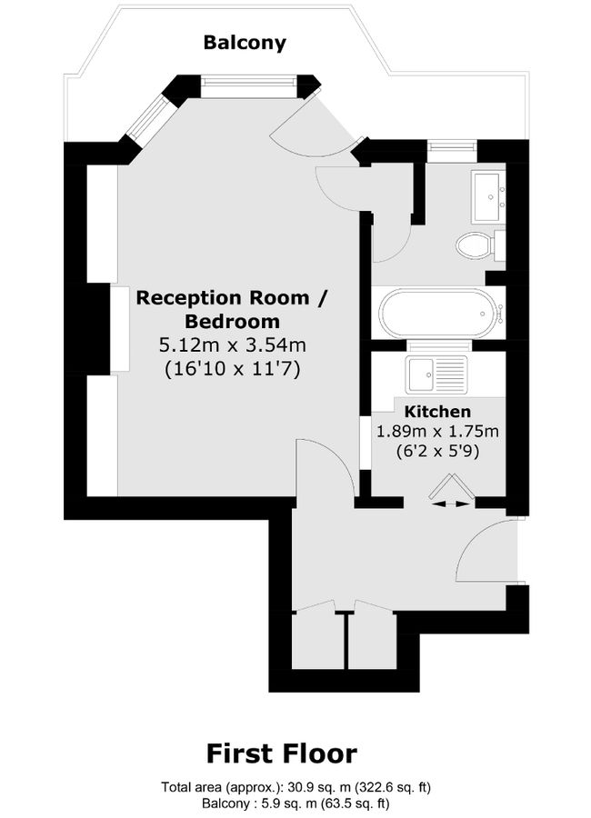 Квартира в Лондоне, Великобритания, 31 м² - фото 8