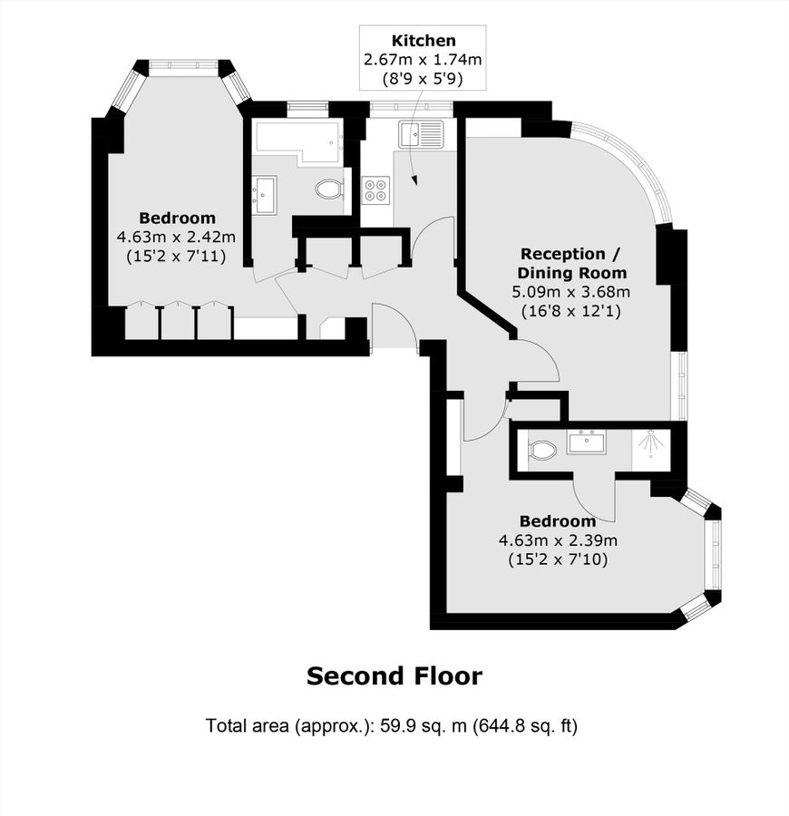 Квартира в Лондоне, Великобритания, 60 м² - фото 8