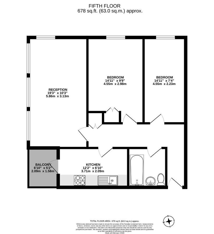 Квартира в Лондоне, Великобритания, 63 м² - фото 9