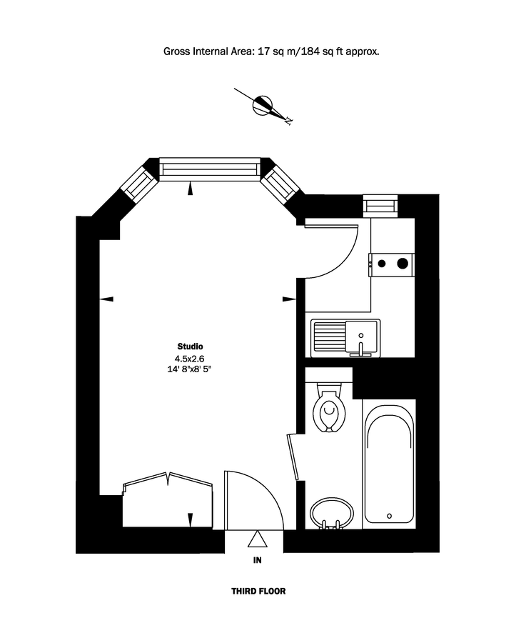Квартира в Лондоне, Великобритания, 17 м² - фото 10