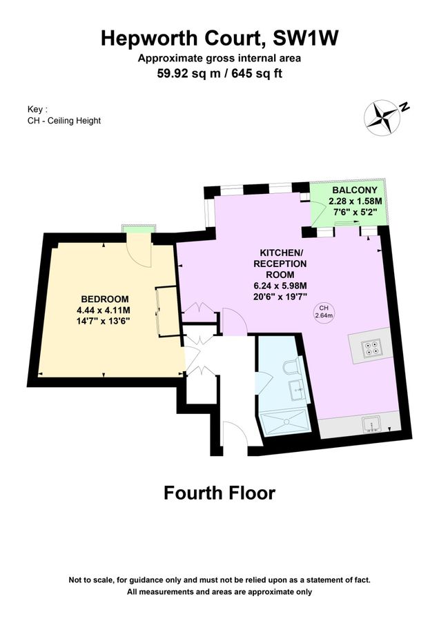 Квартира в Лондоне, Великобритания, 60 м² - фото 13