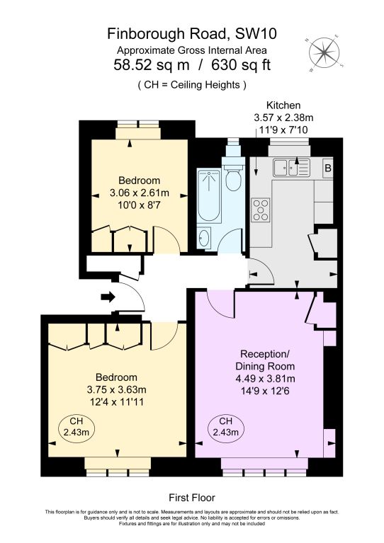 Квартира в Лондоне, Великобритания, 59 м² - фото 14