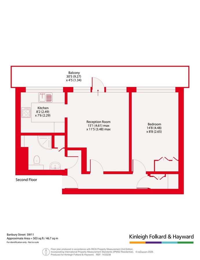 Квартира в Лондоне, Великобритания, 47 м² - фото 14