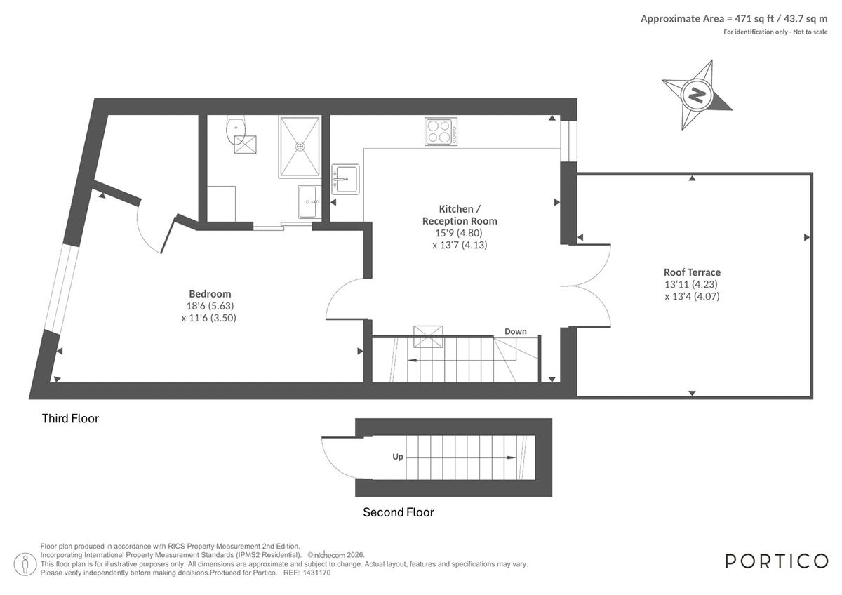 Квартира в Лондоне, Великобритания, 44 м² - фото 14