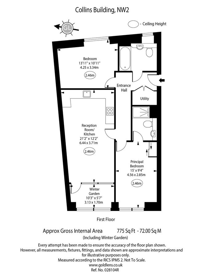 Квартира в Лондоне, Великобритания, 72 м² - фото 16