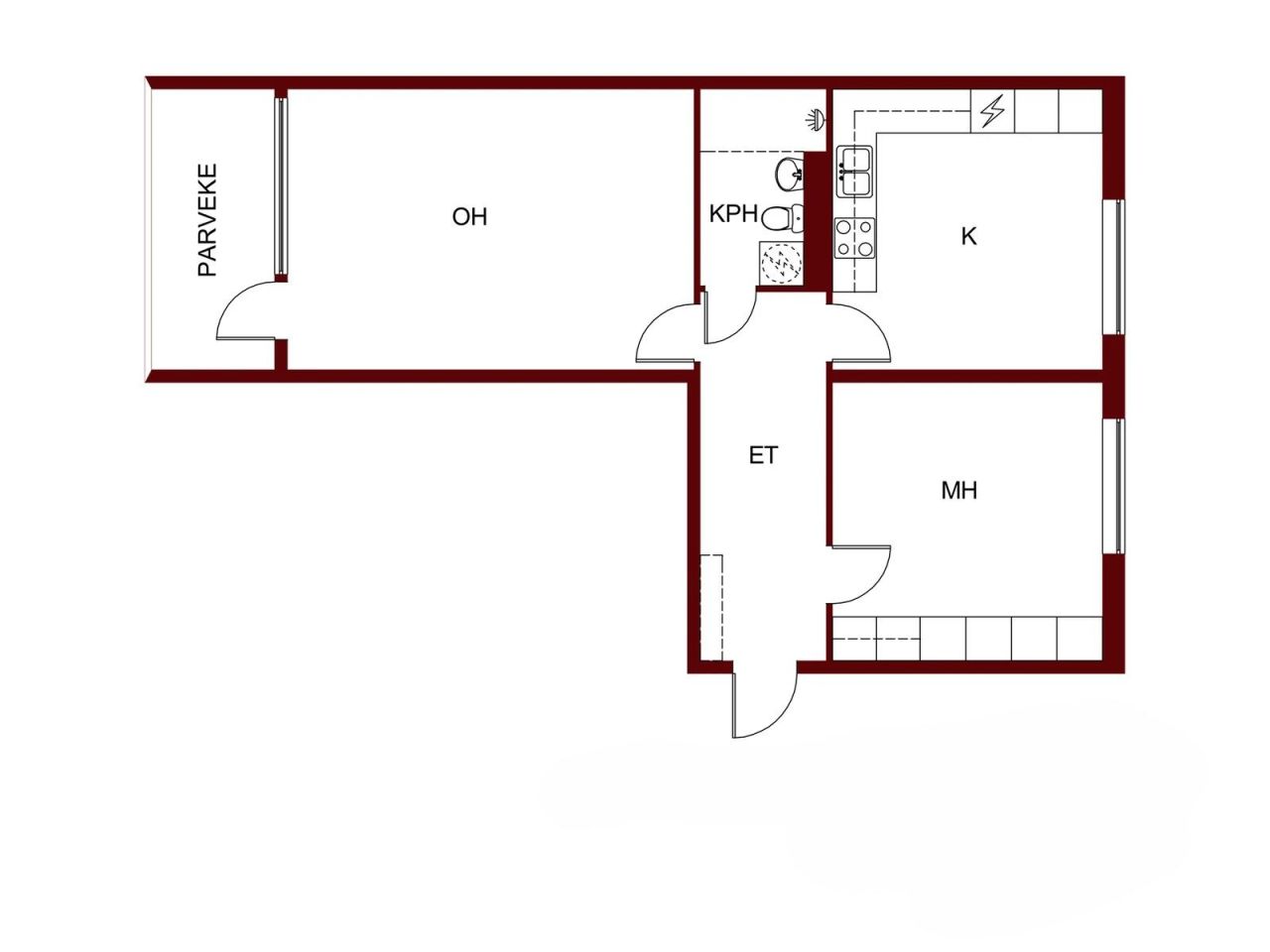 Квартира в Пори, Финляндия, 60 м² - фото 2