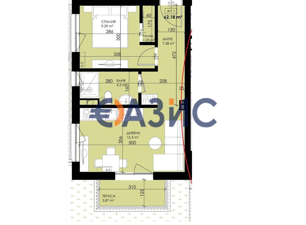 Апартаменты в Созополе, Болгария, 73.9 м² - фото 3