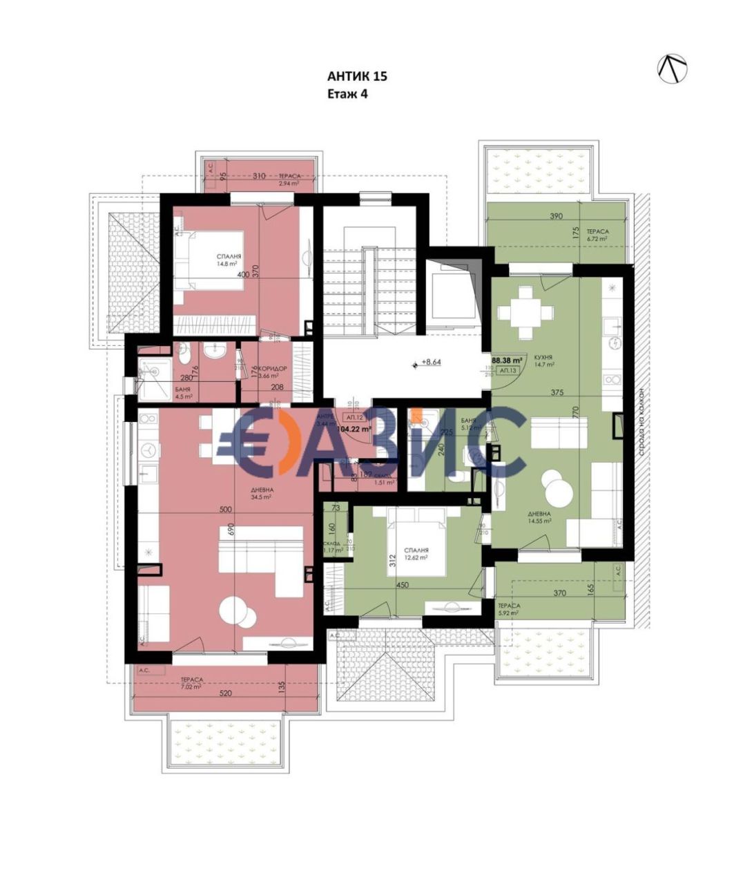 Апартаменты в Созополе, Болгария, 50.2 м² - фото 13