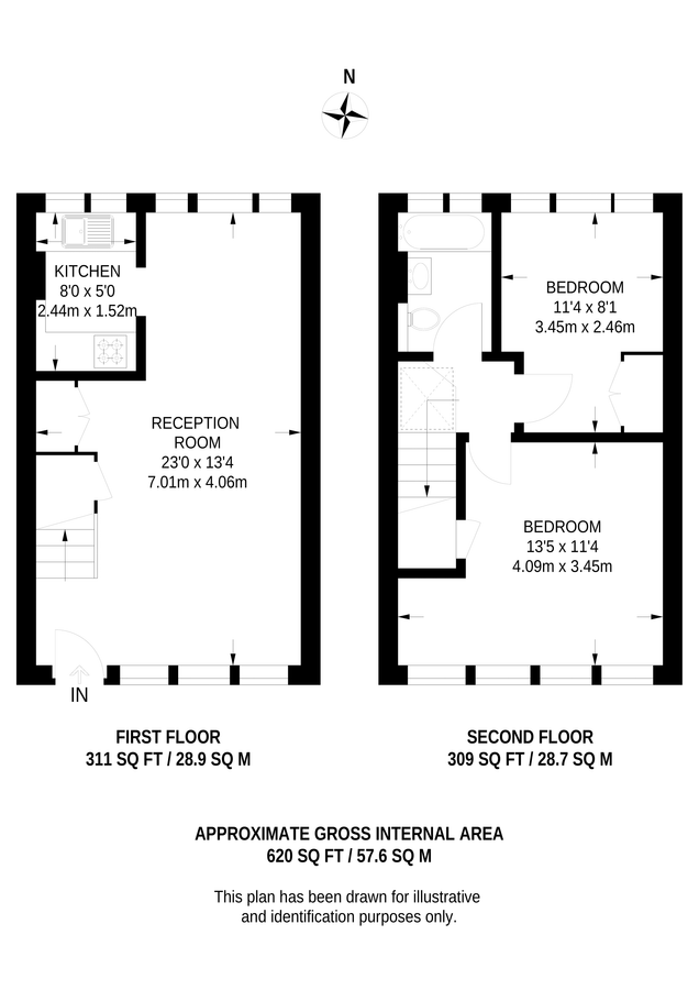 Квартира в Лондоне, Великобритания, 58 м² - фото 8