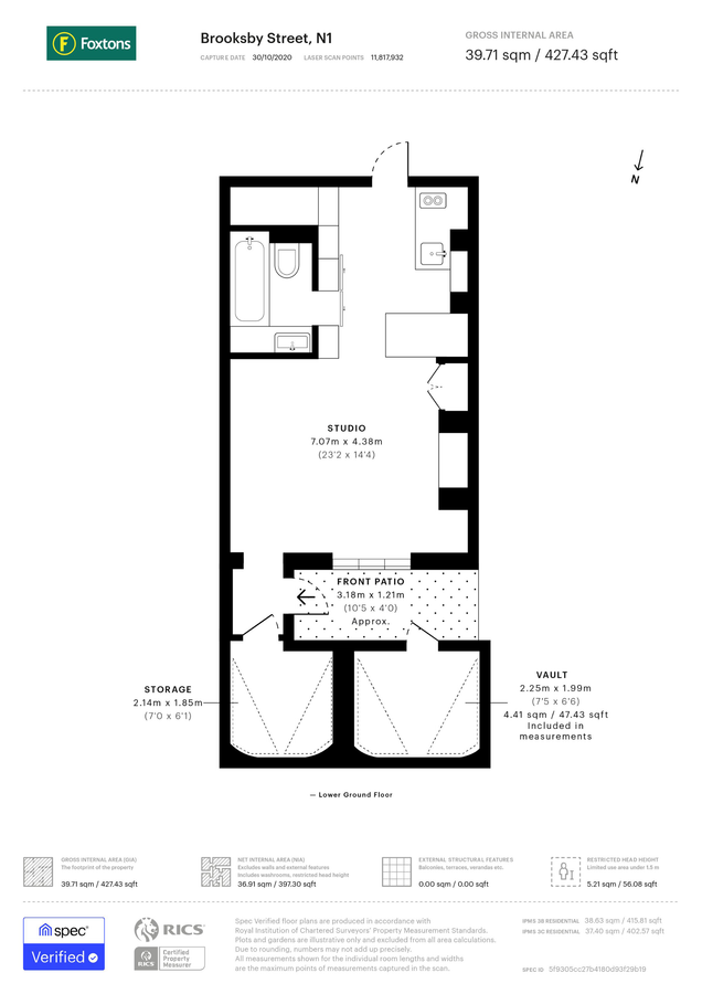 Квартира в Лондоне, Великобритания, 40 м² - фото 9