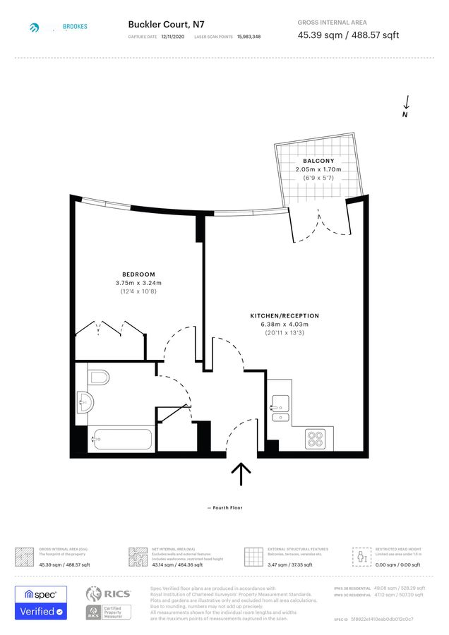 Квартира в Лондоне, Великобритания, 45 м² - фото 10