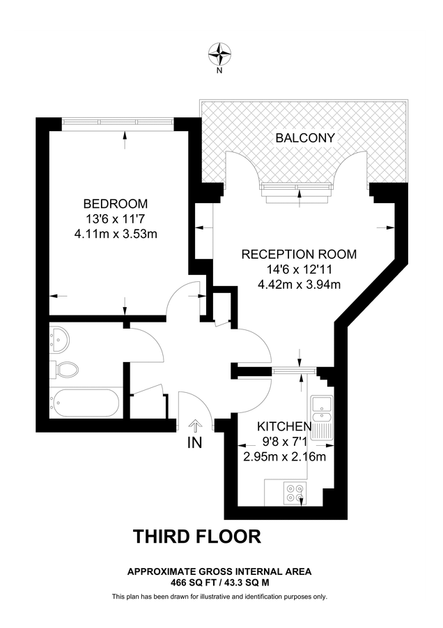 Квартира в Лондоне, Великобритания, 43 м² - фото 12