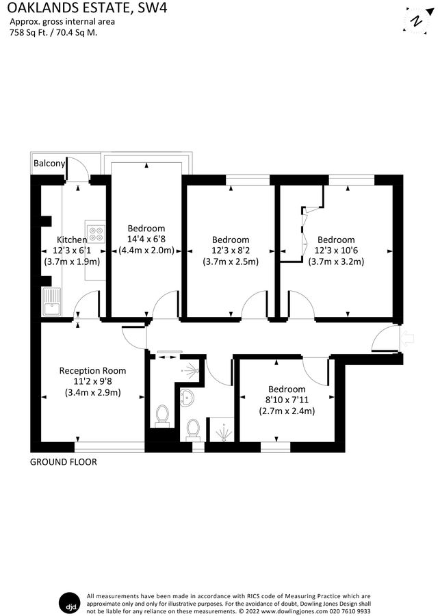 Квартира в Лондоне, Великобритания, 70 м² - фото 13