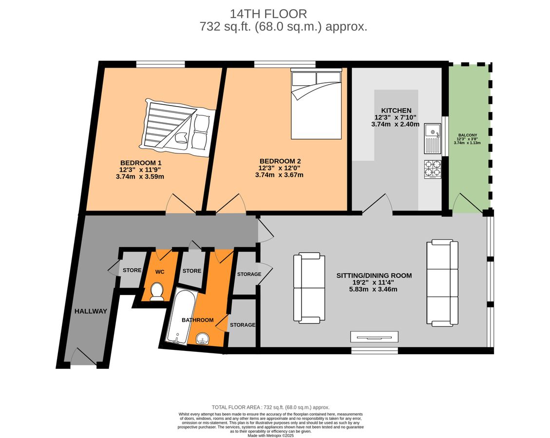 Квартира в Лондоне, Великобритания, 68 м² - фото 14