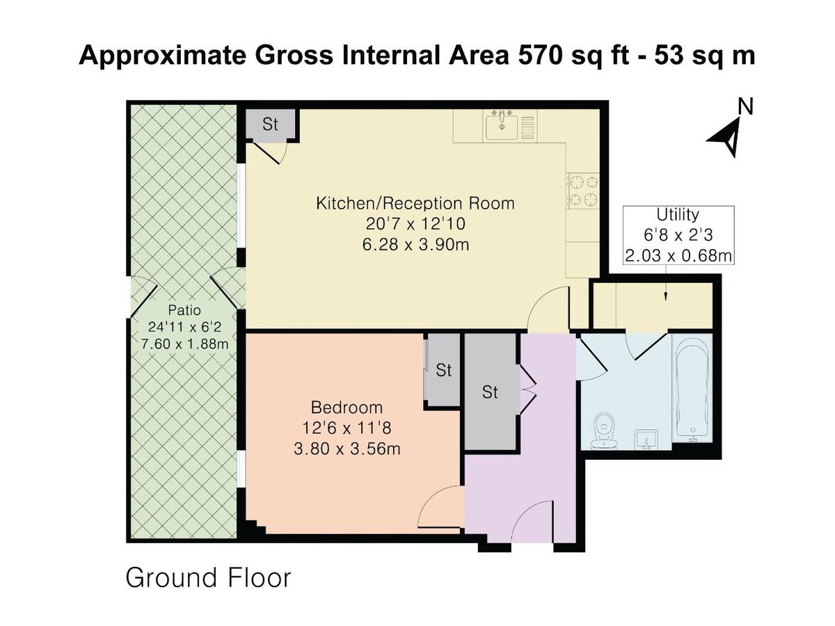 Квартира в Лондоне, Великобритания, 53 м² - фото 16