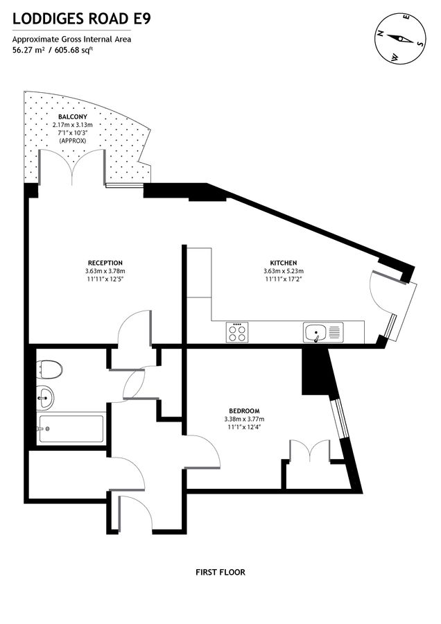 Квартира в Лондоне, Великобритания, 56 м² - фото 17