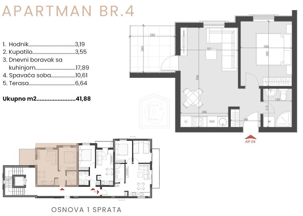 Апартаменты в Бечичи, Черногория, 34 м² - фото 2