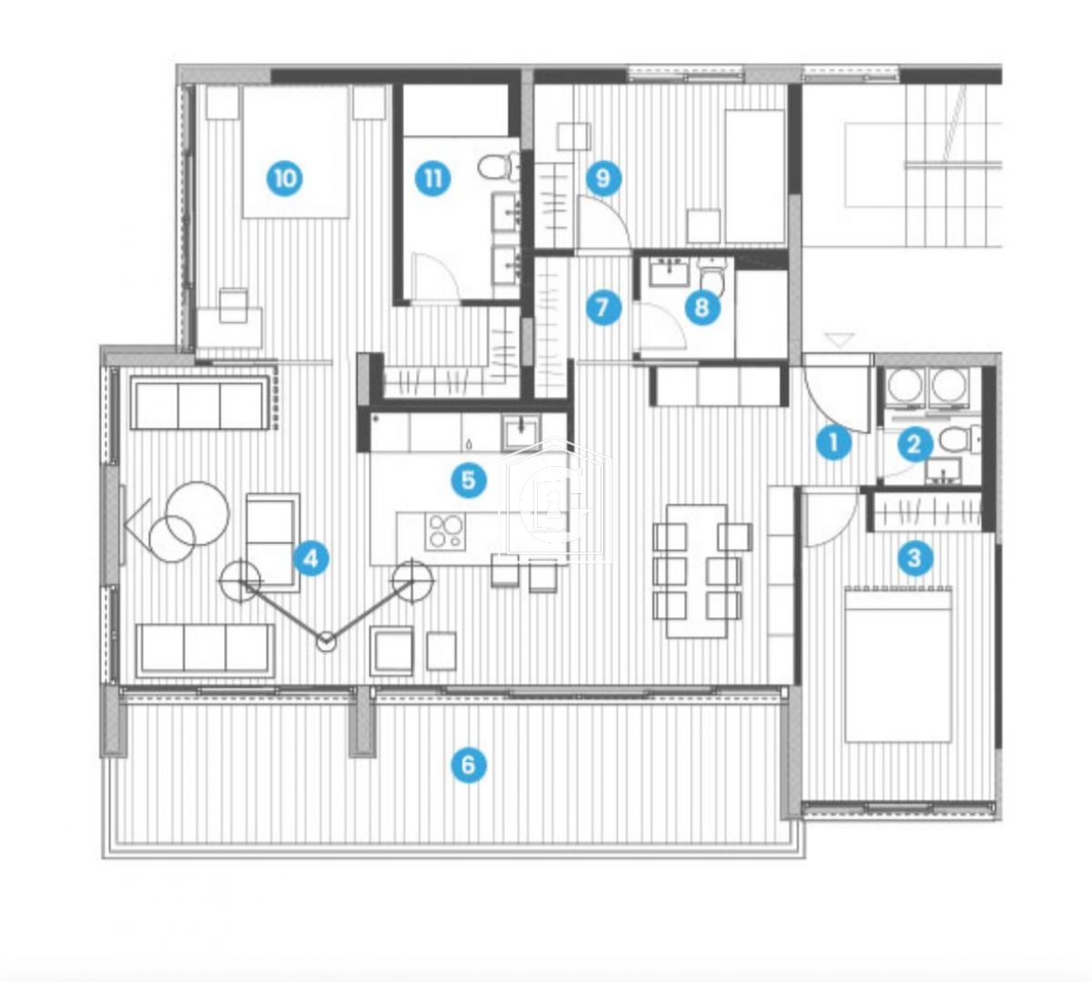 Апартаменты в Будве, Черногория, 124 м² - фото 5