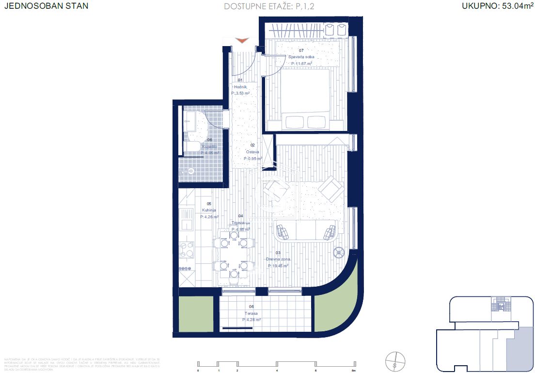 Апартаменты в Ластве, Черногория, 27 м² - фото 8