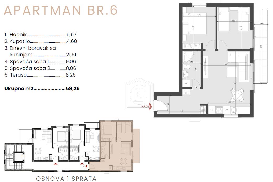 Апартаменты в Бечичи, Черногория, 34 м² - фото 6