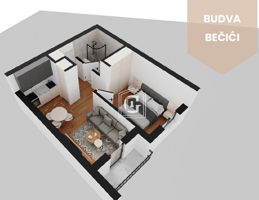 Апартаменты в Бечичи, Черногория, 34 м² - фото 7