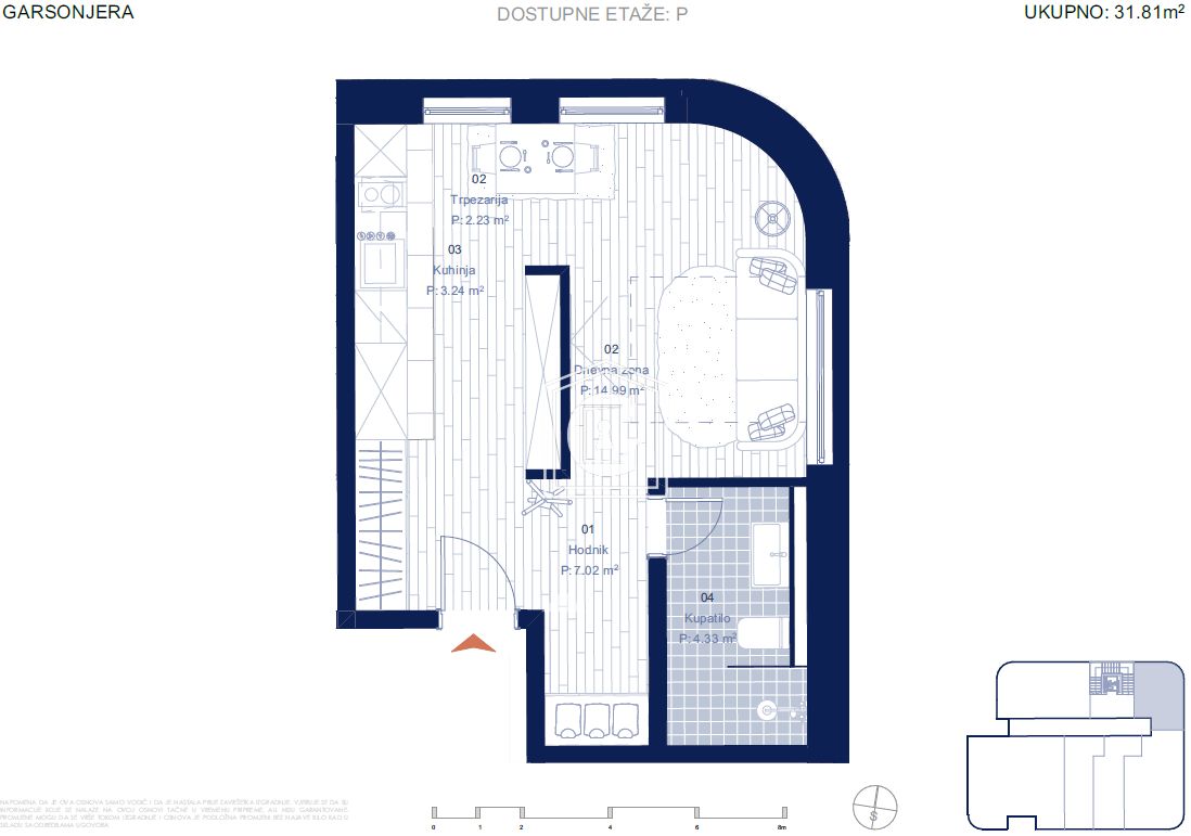 Апартаменты в Ластве, Черногория, 27 м² - фото 10