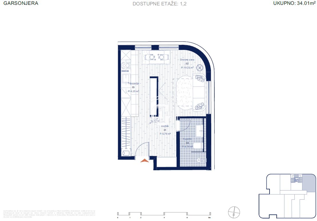 Апартаменты в Ластве, Черногория, 27 м² - фото 13
