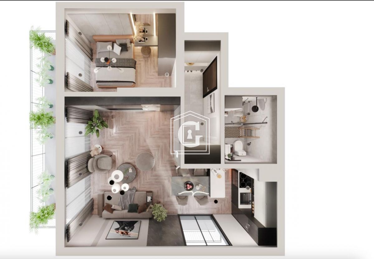 Апартаменты в Бечичи, Черногория, 60 м² - фото 13